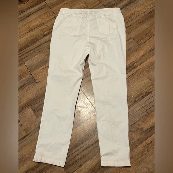 Eileen Fisher white straight leg organic cotton jeans - Picture 2 of 10